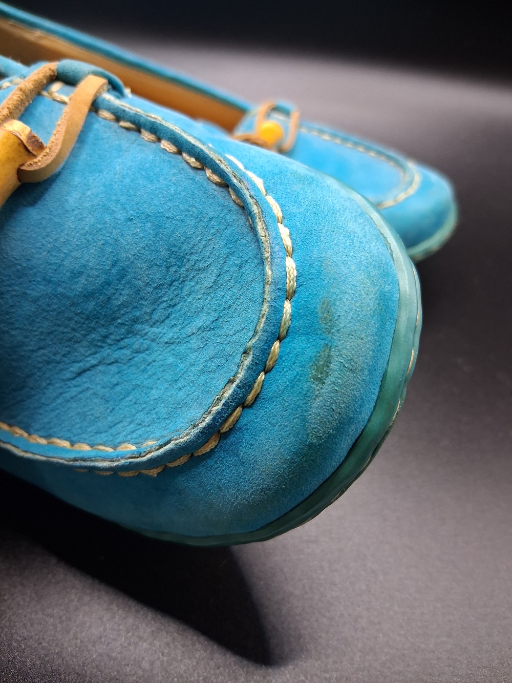 Born Turquoise Leather Loafers with Bamboo-Style Bit - Picture 12 of 12